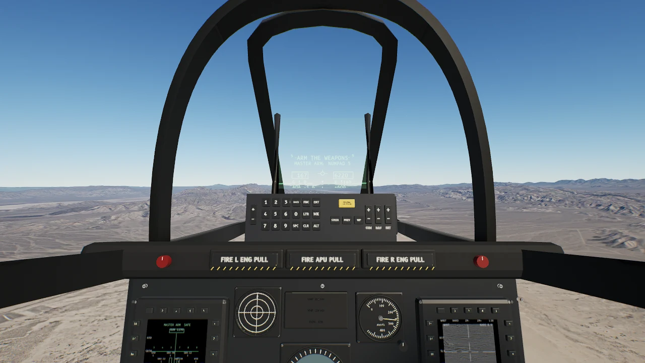 A-10C cockpit over Nevada